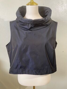 Sun Kim Iridescent Sleeveless Cowl Neck Top Large NWT Shimmer Modern Chic Travel